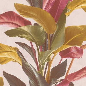 Marburg|Papier Peint tropical grandes feuilles vertes et grises|Tropical