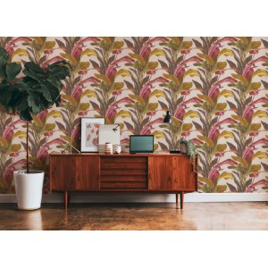 Marburg|Papier Peint tropical grandes feuilles vertes et grises|Tropical 2