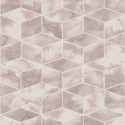 Papeldecor|Wallpaper geometric pink marble effect and metallics|Marble Imitation