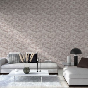 Papeldecor|Mustard yellow wallpaper with minimalist trees|Wallpaper 2