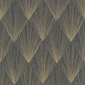 Papeldecor|Papier Peint moderne noir et beige métallisé design Art Déco|Papier Peint