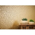 Papeldecor|Tapete Brokat-Arabeske in metallisiertem Kamel-Farbton|Tapeten