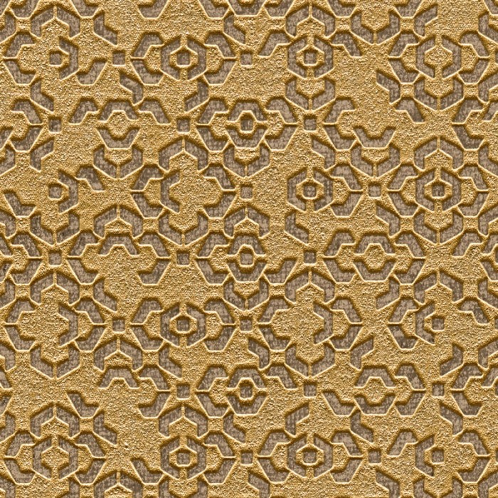 Papel Pintado brocado arabesco color cámel metalizado -  221-1626