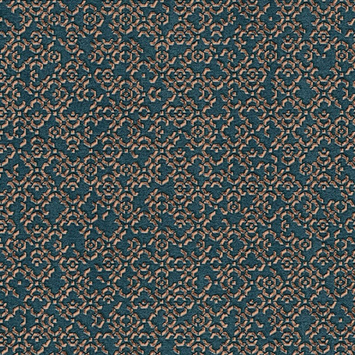 Papeldecor|Papel Pintado dibujos arabescos azul metalizado|Papel Pintado