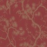 Papeldecor|Papier Peint style oriental bonsaï japonais rouge et métallisé|Papier Peint