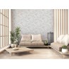 Papeldecor|Wallpaper Japanese bonsai in white and metallic gray|Wallpaper