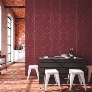 Caselio|Künstlerische Tapete mit geometrischem Muster in Pastelltönen|Modern 2