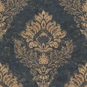 Papeldecor|Tapete blaues Damast gewaschen|Tapeten