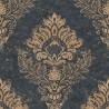 Papeldecor|Tapete blaues Damast gewaschen|Tapeten