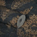 Papeldecor|Tapete blaues Damast gewaschen|Tapeten