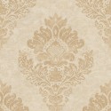 Papeldecor|Papel Pintado damasco beige relieve pared|Papel Pintado