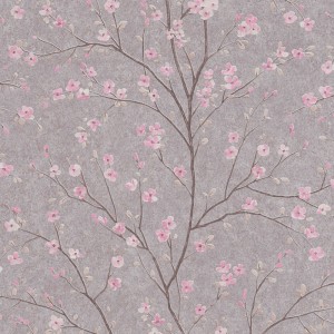 Grandeco|Boho-Stil florale Tapete Beige|Blumen