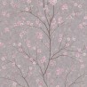 Papeldecor|Papel Pintado japonés ramas cerezo gris rosa|Papel Pintado