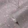 Papeldecor|Papel Pintado japonés ramas cerezo gris rosa|Papel Pintado