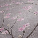 Papeldecor|Papel Pintado japonés ramas cerezo gris rosa|Papel Pintado
