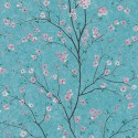 Papeldecor|Tapete florales blaue Kirschblüten|Tapeten
