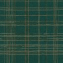 Papel Pintado verde cuadros metalizados -  221-1655
