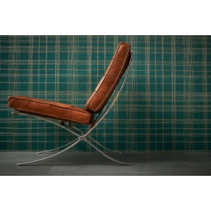 Caselio|White Scottish check wallpaper in tartan style|Checkered 2