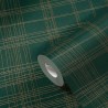Papel Pintado verde cuadros metalizados - 221-1655