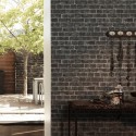 Papeldecor|Tapete schwarze Industrieziegel|Ziegelimitat