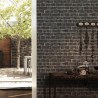 Papeldecor|Papier Peint brique noire industrielle|Imitation Brique