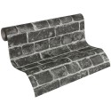 Papeldecor|Papier Peint brique noire industrielle|Imitation Brique