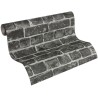 Papeldecor|Papier Peint brique noire industrielle|Imitation Brique