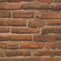 Papeldecor|Tapete braune Ziegel mit Relief|Ziegelimitat