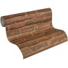 Papeldecor|Papier Peint brique marron en relief|Imitation Brique