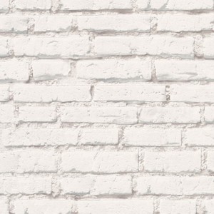 Papeldecor|Papel pintado ladrillo blanco crema|Imitacion Ladrillo