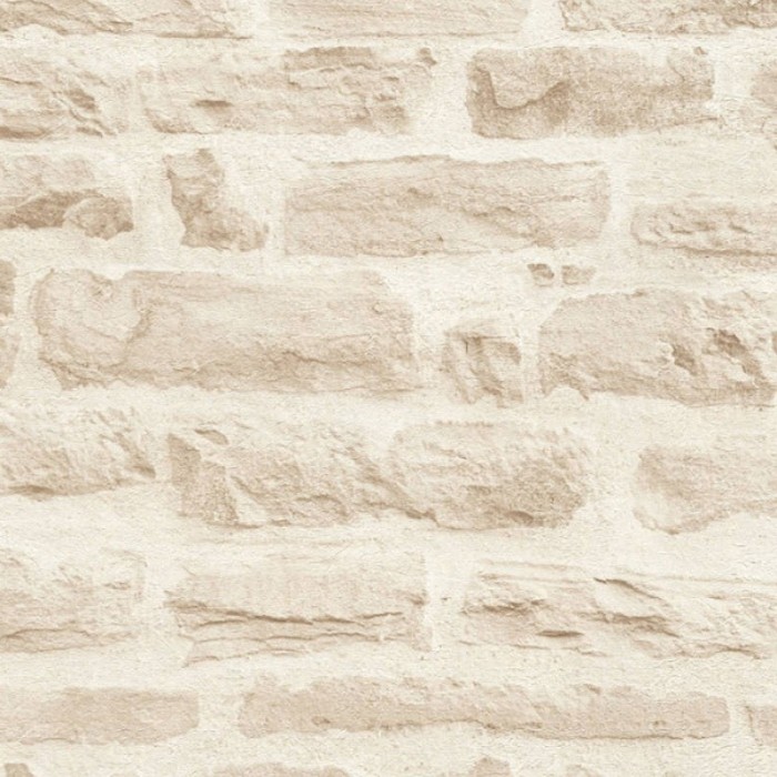 Papeldecor|Papel pintado imitación muro de piedras, beige|Imitacion Piedra