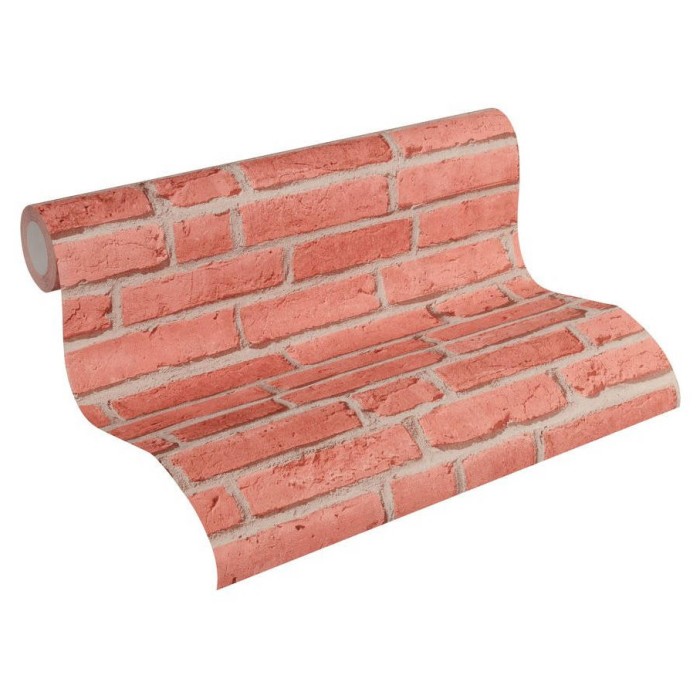 Papel pintado ladrillo rojo mamposteria -  217-000187