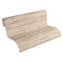 Papeldecor|Papier Peint brique beige maçonnerie|Imitation Brique