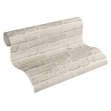 Papeldecor|Papier Peint brique gris clair maçonnerie|Imitation Brique