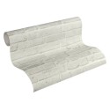 Papeldecor|Wallpaper white brick masonry|Brick Imitation