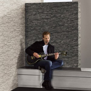 As Creation|Wallpaper rustic slate stone in brown and beige|Stone Imitation 2
