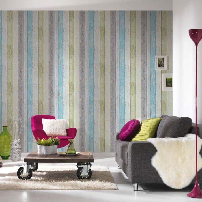Papeldecor|Wallpaper boards with a colored wood effect|Wood Imitation