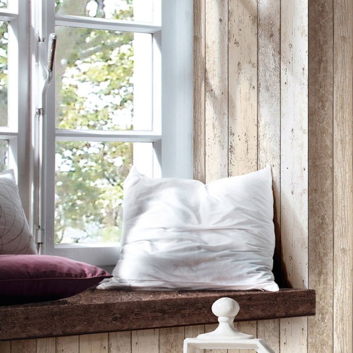 Papeldecor|Wallpaper vintage brown and beige wood|Wood Imitation