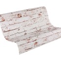 Papel pintado ladrillo blanco y rojo enlucido -  217-000228