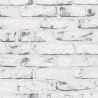 Papeldecor|Papier Peint brique blanche et noire enduite|Imitation Brique