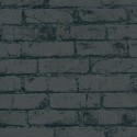 Papeldecor|Wallpaper black embossed brick|Brick Imitation