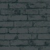 Papeldecor|Papier Peint brique noire en relief|Imitation Brique