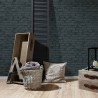 Papeldecor|Papel pintado ladrillo negro relieve|Imitacion Ladrillo