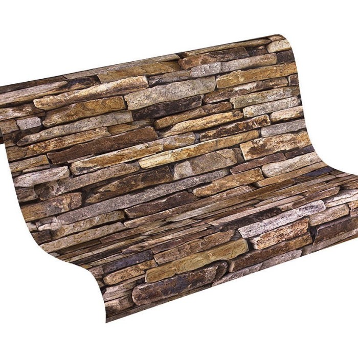 Papeldecor|Tapete rustikale moderne Steinplatten|Steinimitat
