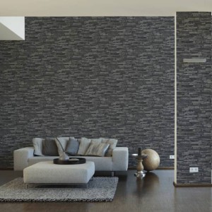 Casamance|Papel pintado contemporáneo, textura rocosa beige|Imitacion Piedra 2