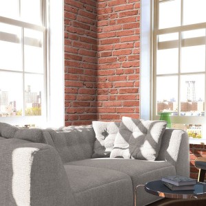 Papeldecor|Wallpaper black embossed brick|Brick Imitation 2