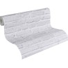 Papeldecor|Papier Peint brique grise et blanche apparente|Imitation Brique