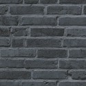 Papeldecor|Papier Peint brique noire urbaine|Imitation Brique