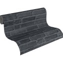 Papeldecor|Papel pintado ladrillo negro urban|Imitacion Ladrillo