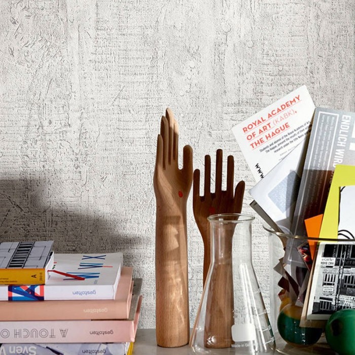 Papeldecor|Papier Peint effet béton blanc|Papier Peint